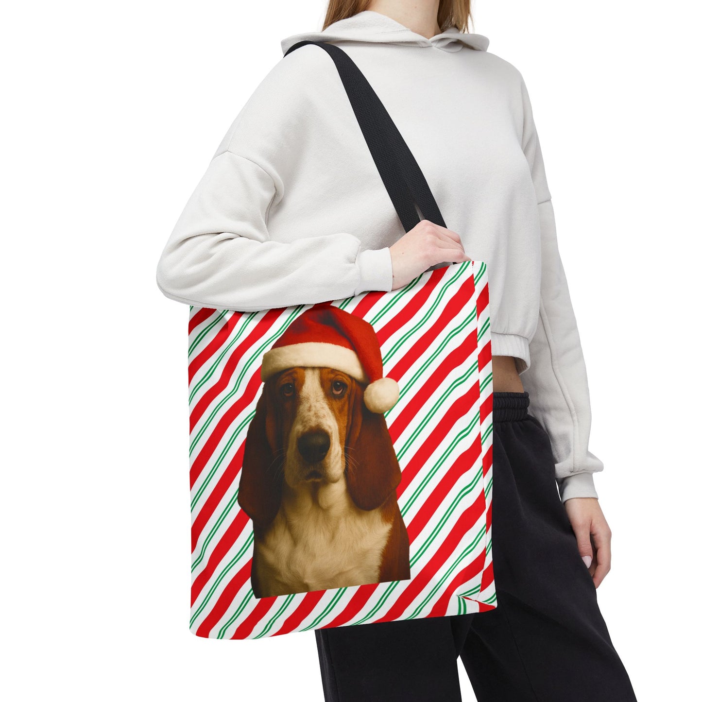 Santa Paws Basset Tote Bag