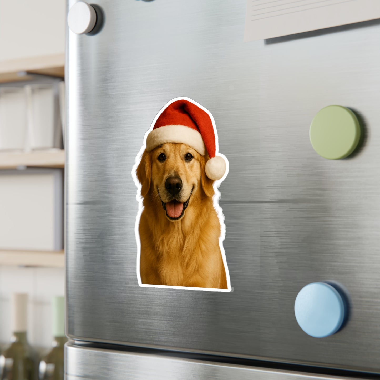Santa Paws Golden Vinyl Decal