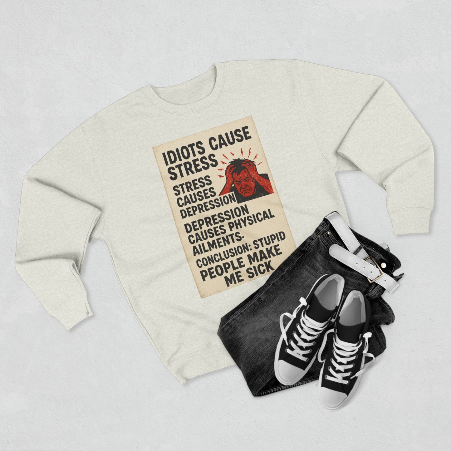 Stupid People Unisex Crewneck Sweatshirt