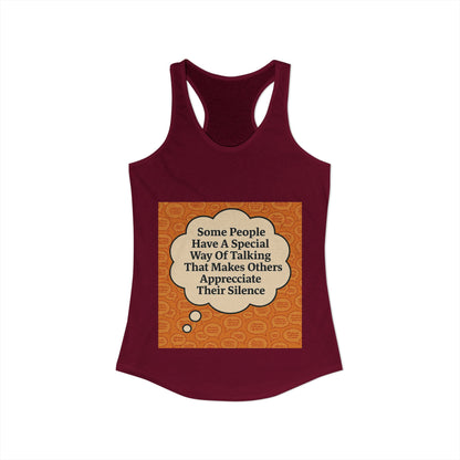 Special Way Of Talking Women's Racerback Tank