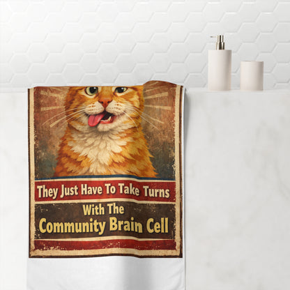 Community Brain Cell Mink-Cotton  Beach Towel