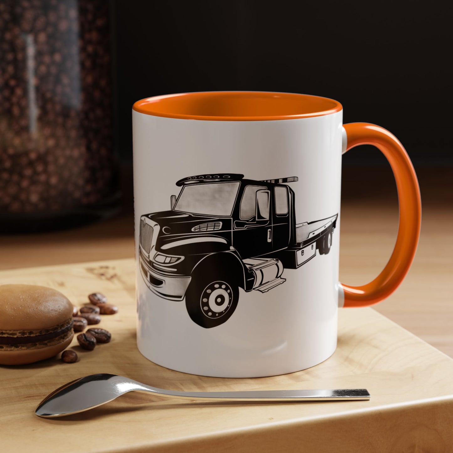 Flatbed Tow Truck 2-Tone Coffee Mug