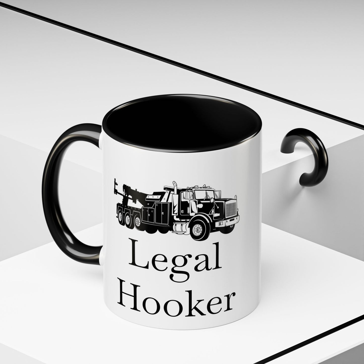 Legal H**ker Heavy Tow Truck 2-Tone Coffee Mug