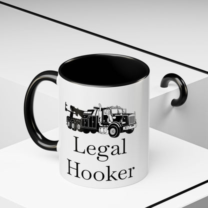 Legal H**ker Heavy Tow Truck 2-Tone Coffee Mug