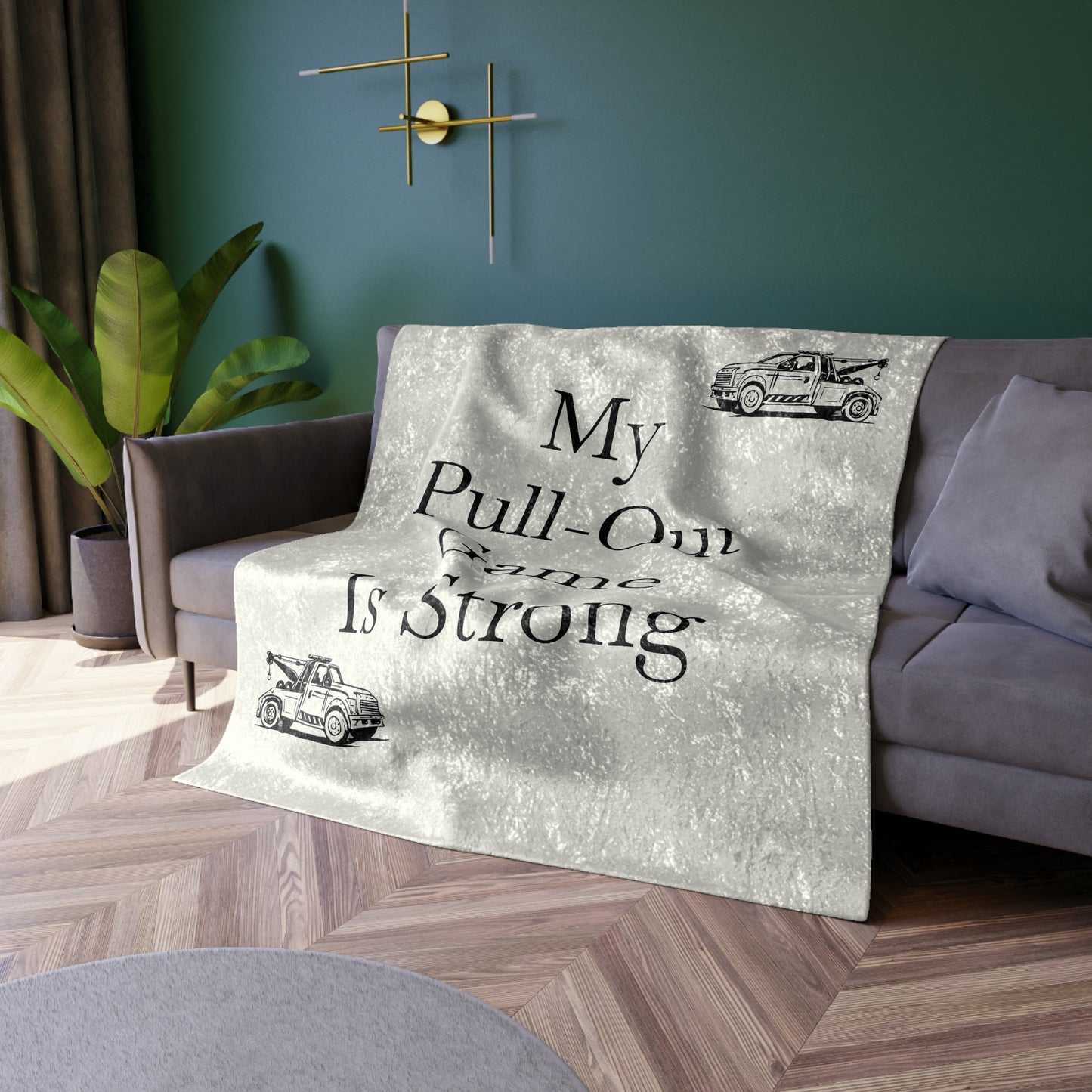 Pull Out Wheel Lift Tow Truck Crushed Velvet Blanket