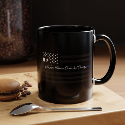 Thin Blue Line 2-Tone Coffee Mug