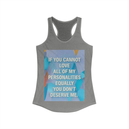 All Of My Personalities Women's Racerback Tank