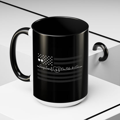 Thin White Line 2-Tone Coffee Mug