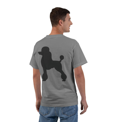 Poodle Silhouette Men's Short-Sleeve Crewneck Tee