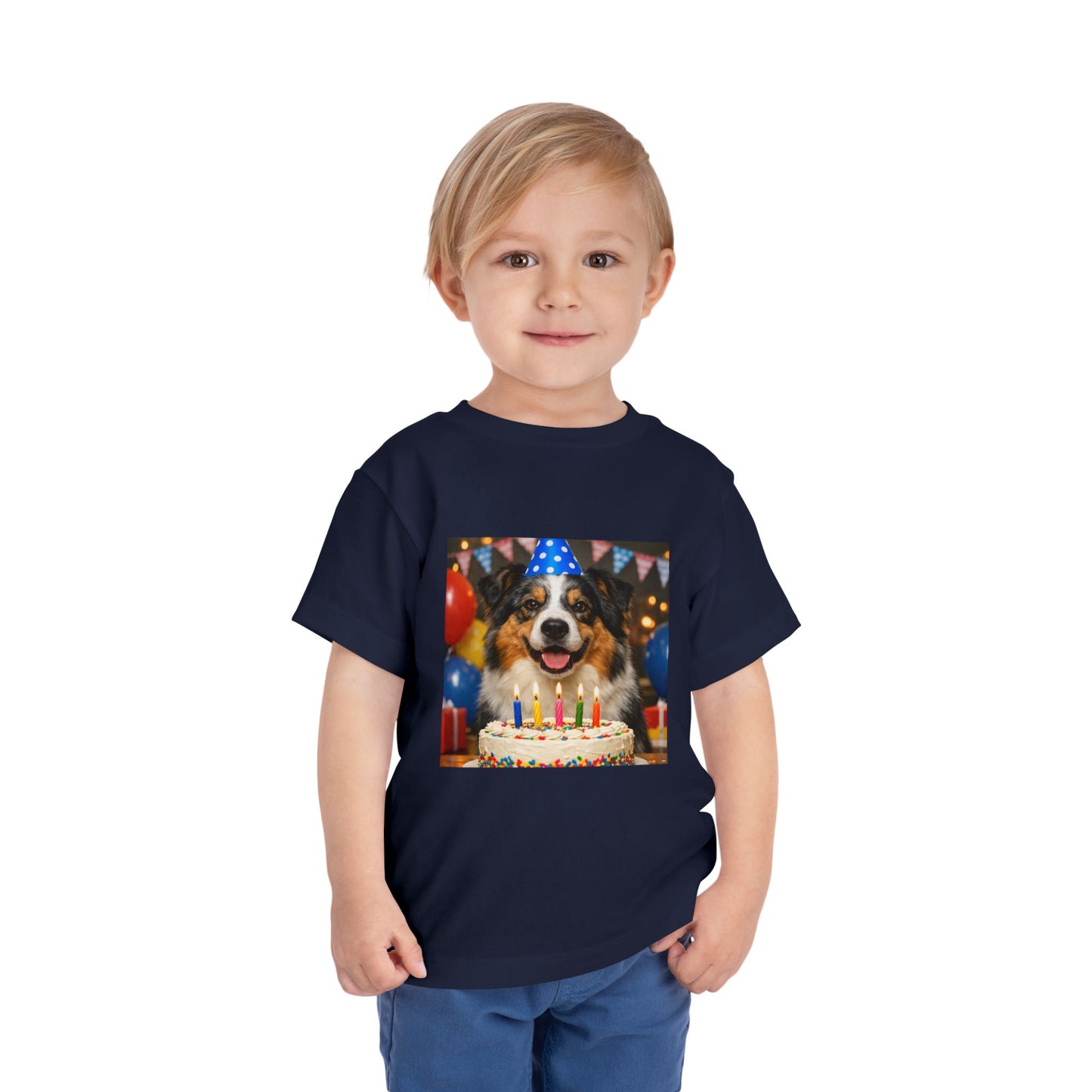 Birthday Buddy Aussie Toddler Unisex Short Sleeve Crewneck Tee