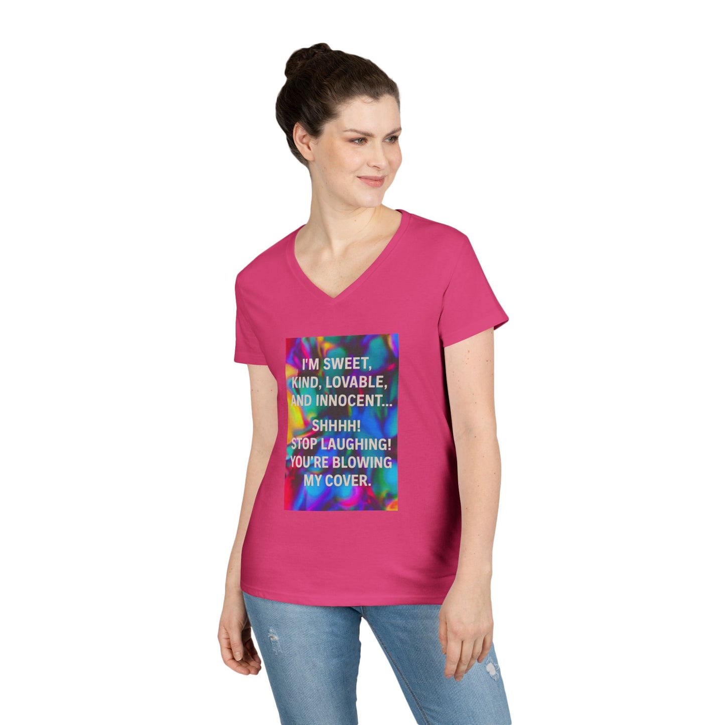 Blowing My Cover Women's V-Neck T-Shirt