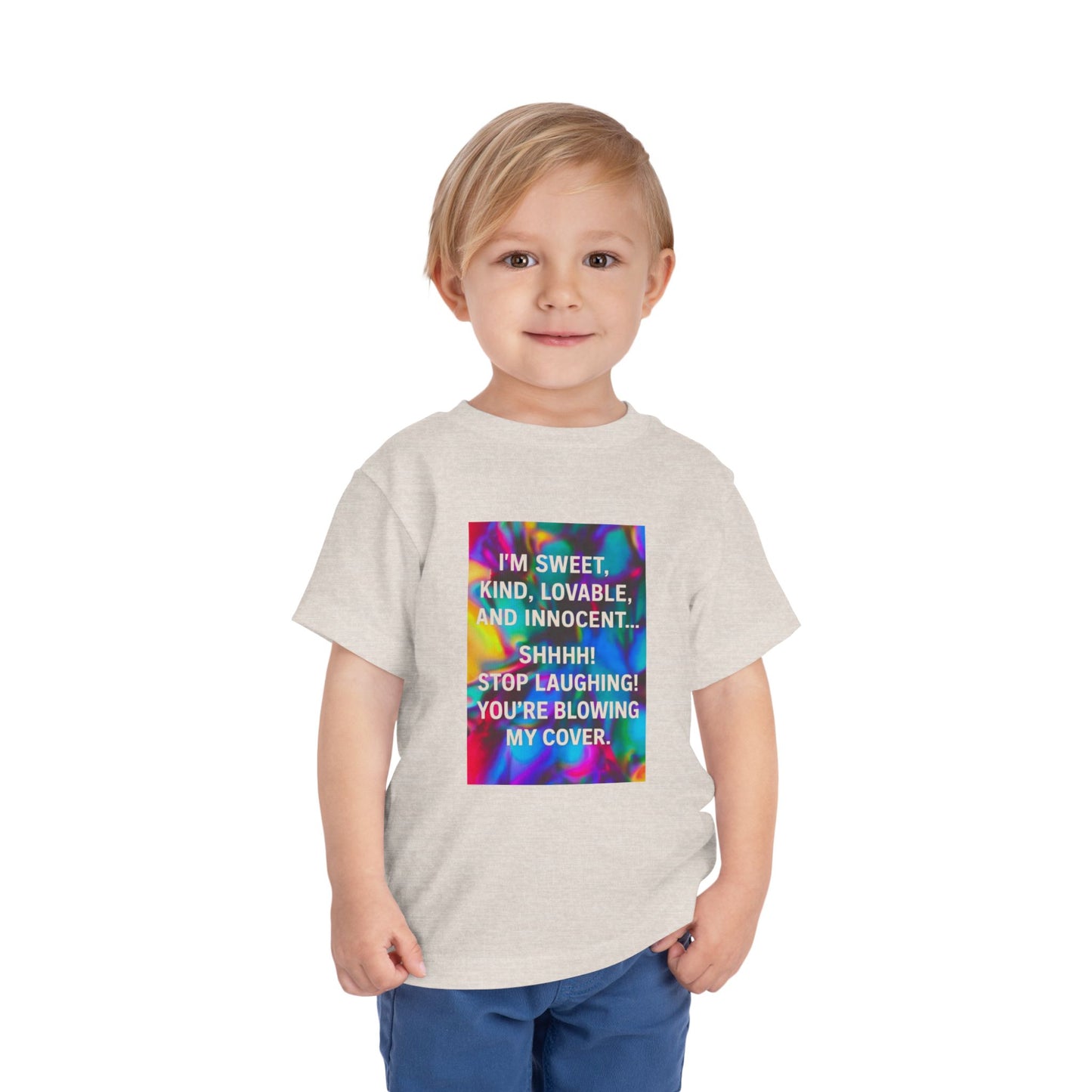 Blowing My Cover Toddler Unisex Short Sleeve Crewneck Tee
