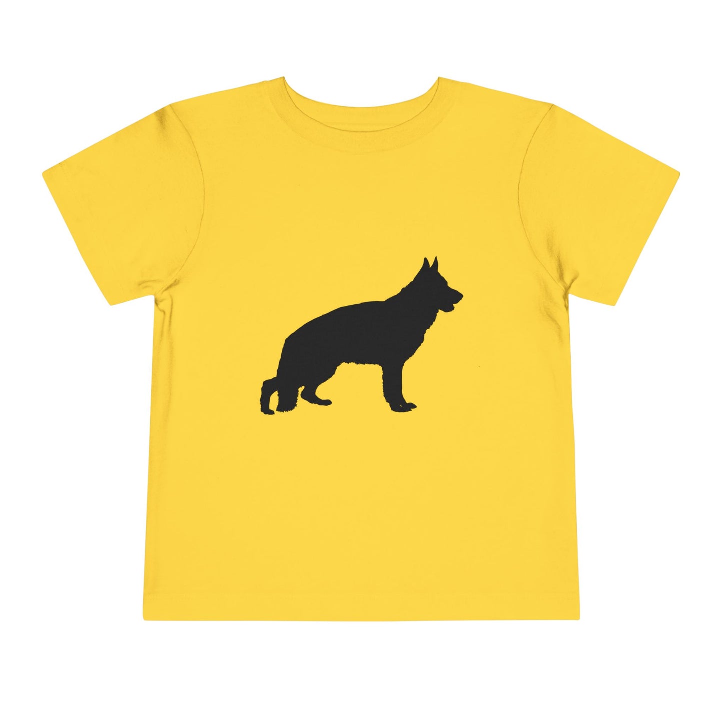 German Shepherd Silhouette Toddler Unisex Short Sleeve Crewneck Tee