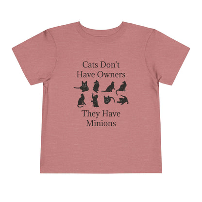 Cat Minions Toddler Unisex Short Sleeve Crewneck Tee