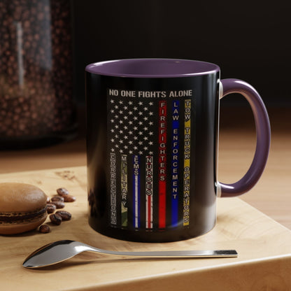 No One Fights Alone 2-Tone Coffee Mug