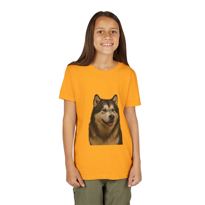 Malamute Head Youth Unisex Short Sleeve Crewneck Tee