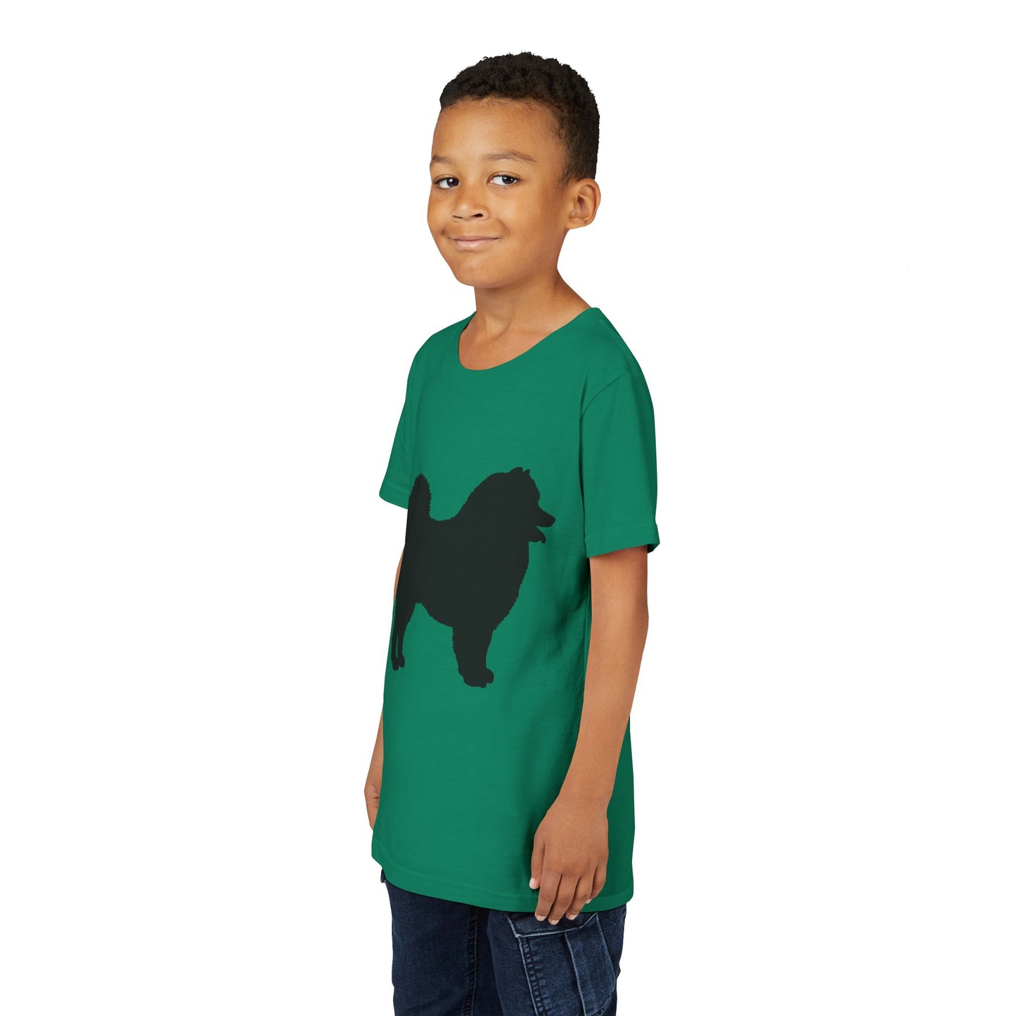 Samoyed Silhouette Youth Unisex Short Sleeve Crewneck Tee