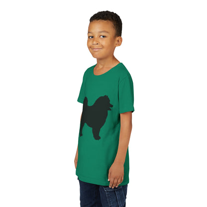 Samoyed Silhouette Youth Unisex Short Sleeve Crewneck Tee