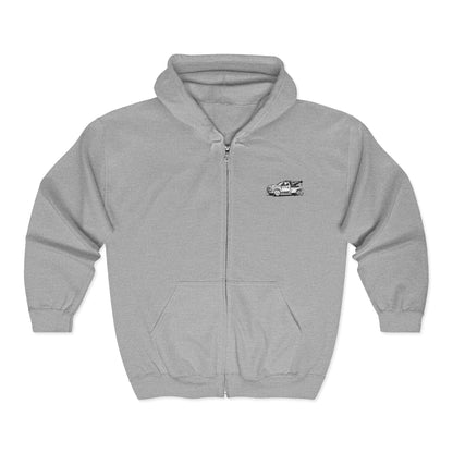 H**ker Express Wheel Lift Tow Truck Unisex Full Zip Hoodie