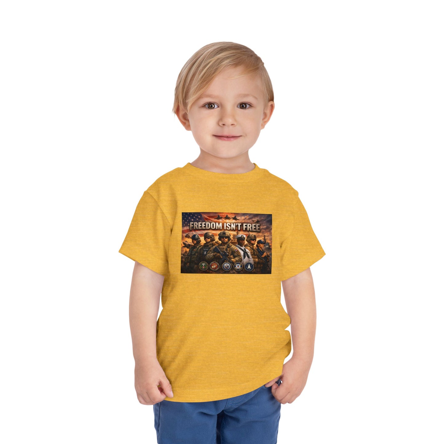 Freedom Isn't  Free Toddler Unisex Short Sleeve Crewneck Tee