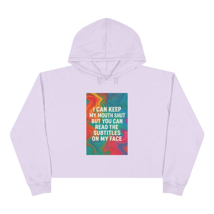 Subtitles Women's Crop Hoodie