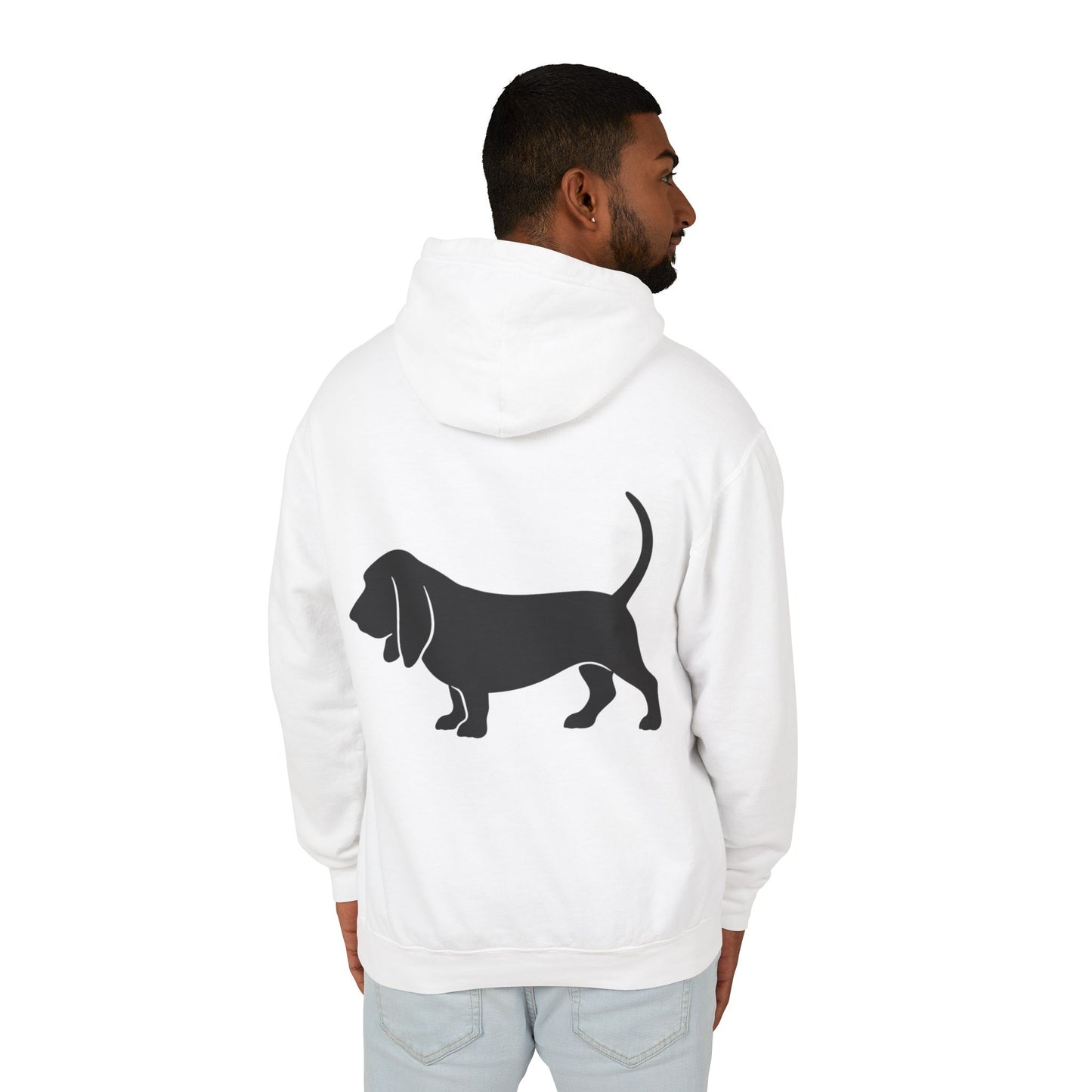 Basset Silhouette Unisex Lightweight Hoodie