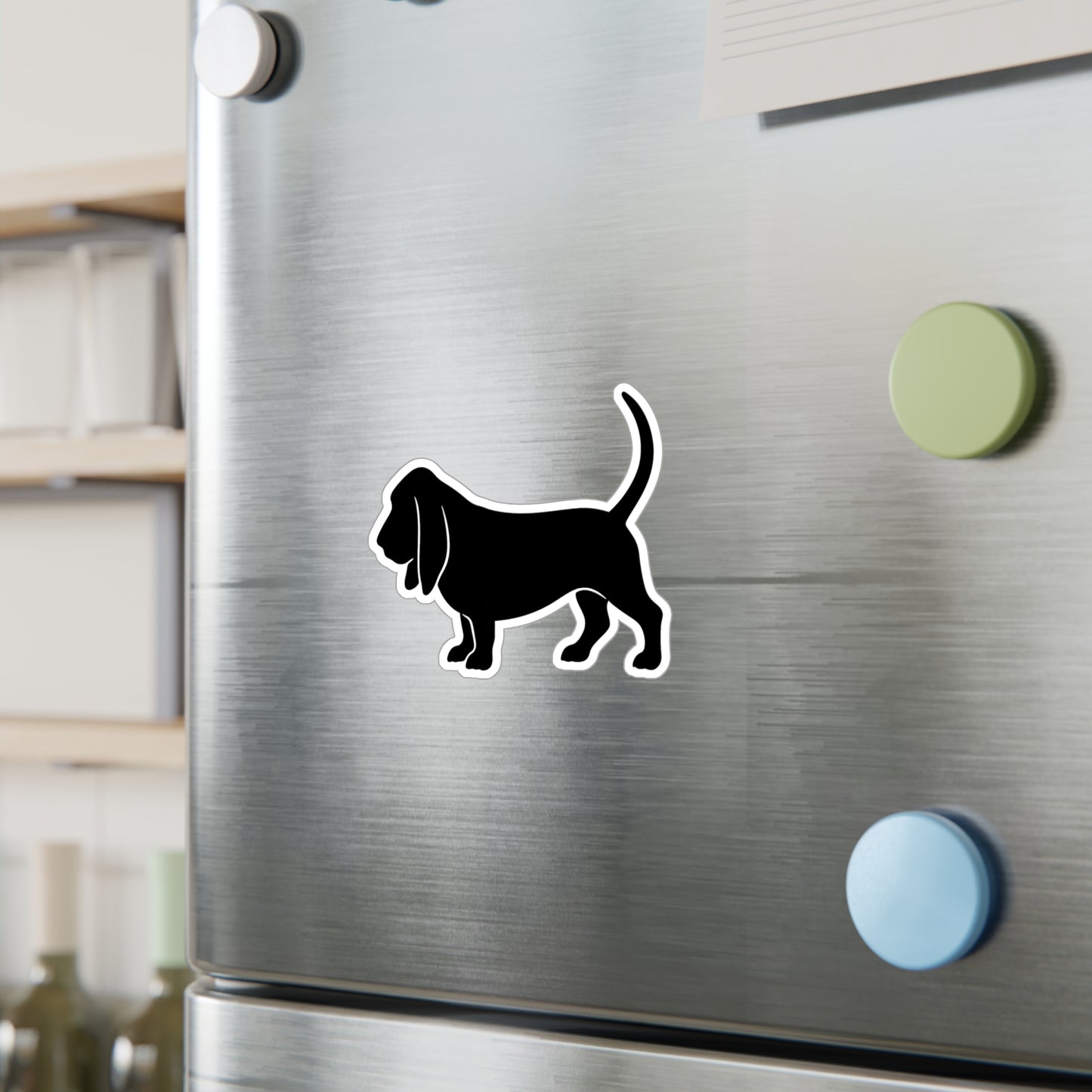 Basset Silhouette Vinyl Decal
