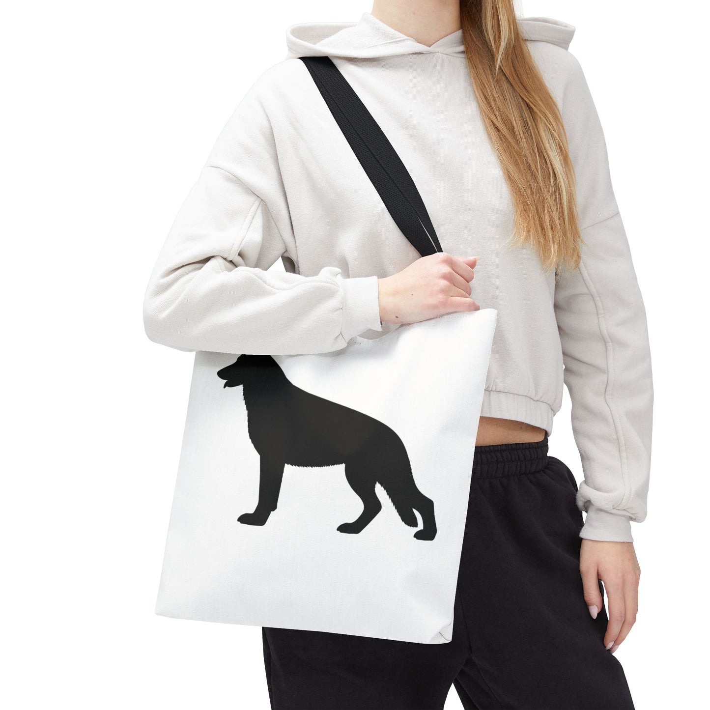 German Shepherd Silhouette Tote Bag