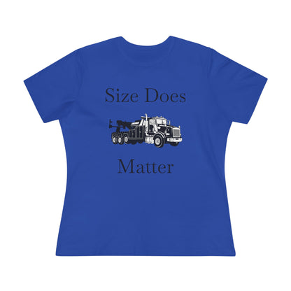 Size Does Matter Women's Short Sleeve Crewneck Tee