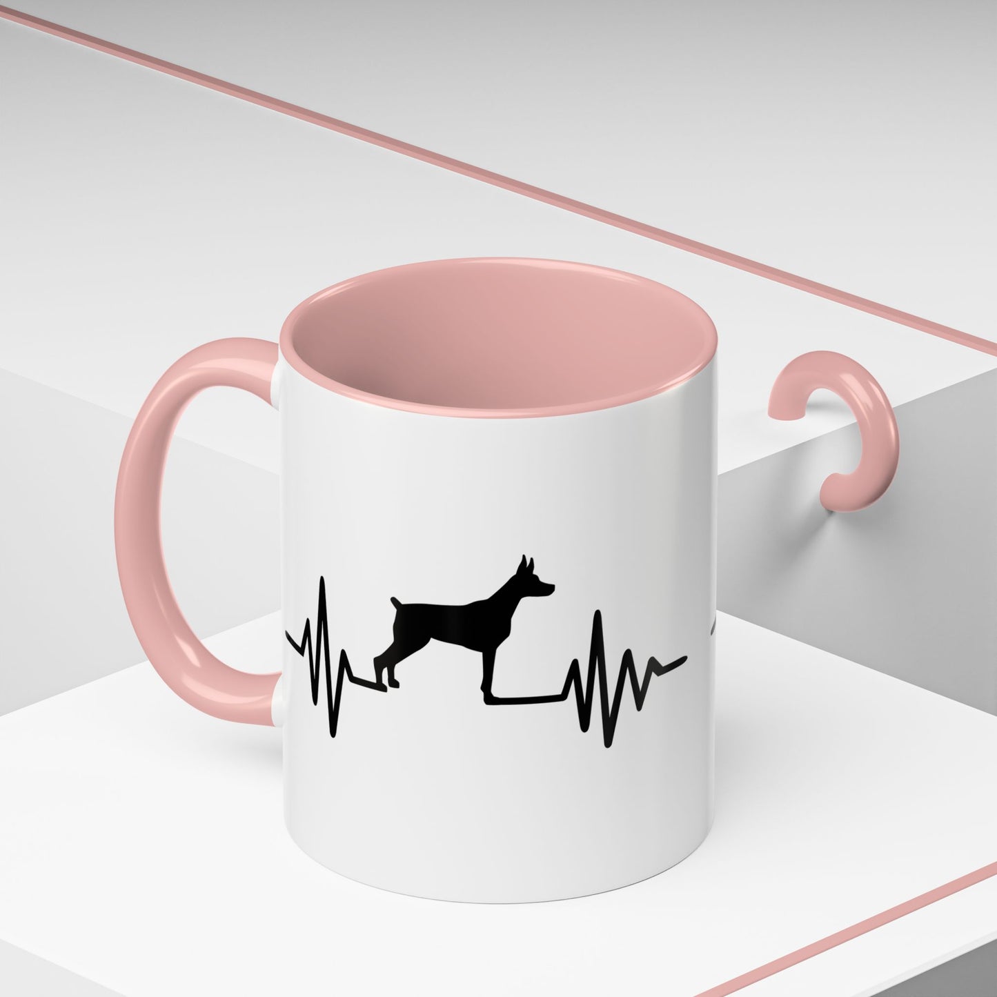 My Heart Beats For Dobermans 2-Tone Coffee Mug