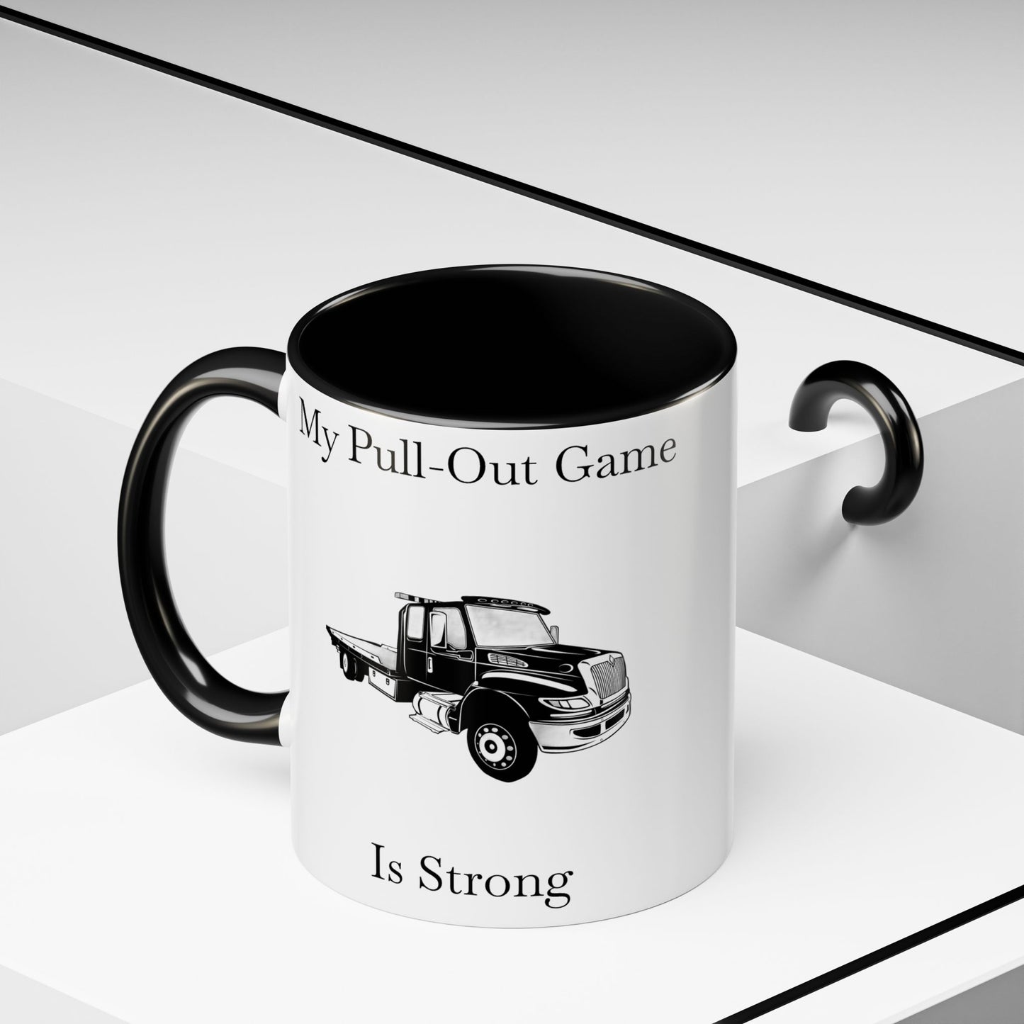 Pull Out Flatbed Tow Truck 2-Tone Coffee Mug