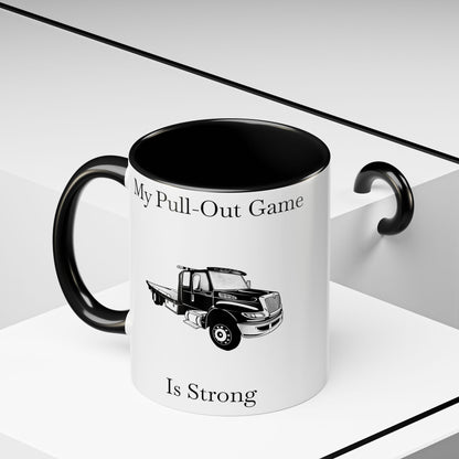 Pull Out Flatbed Tow Truck 2-Tone Coffee Mug