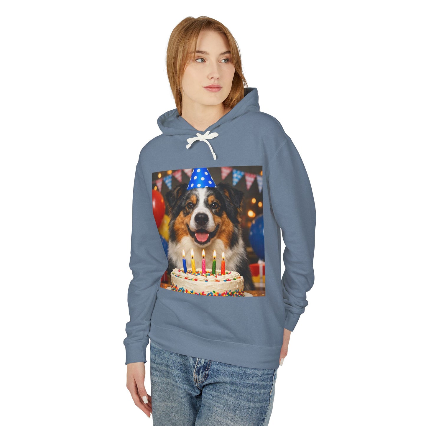 Birthday Buddy Aussie Unisex Lightweight Hoodie