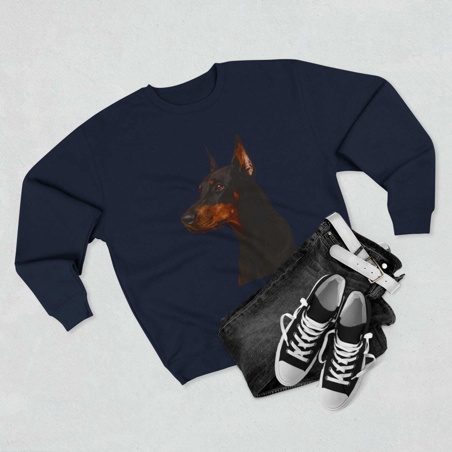 Doberman Head Unisex Crewneck Sweatshirt