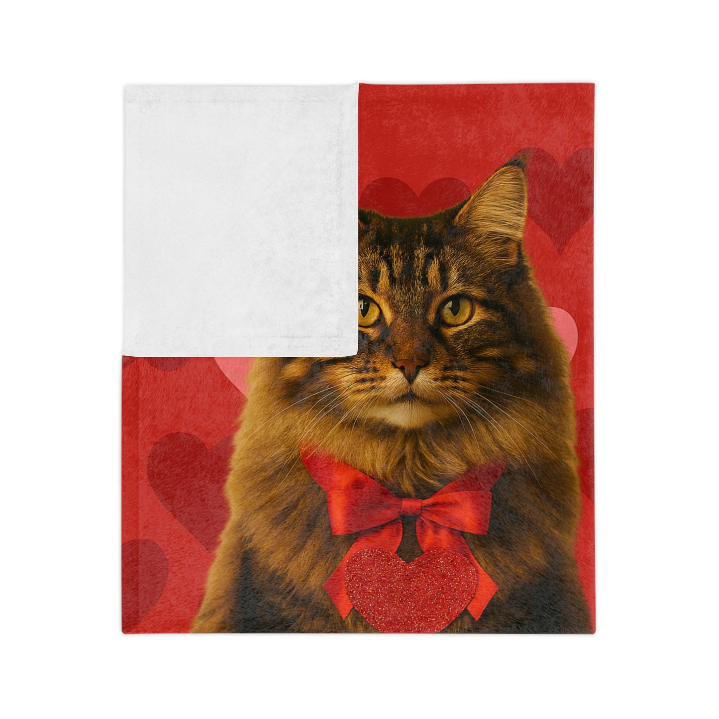 Cupid's Companion Cat Velveteen Microfiber Blanket