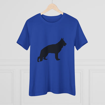 German Shepherd Silhouette Women's Short Sleeve Crewneck Tee