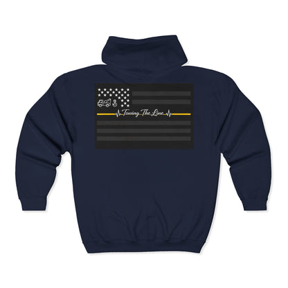 Thin Yellow Line Unisex Full Zip Hoodie