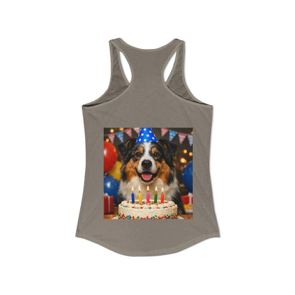 Birthday Buddy Aussie Women's Racerback Tank