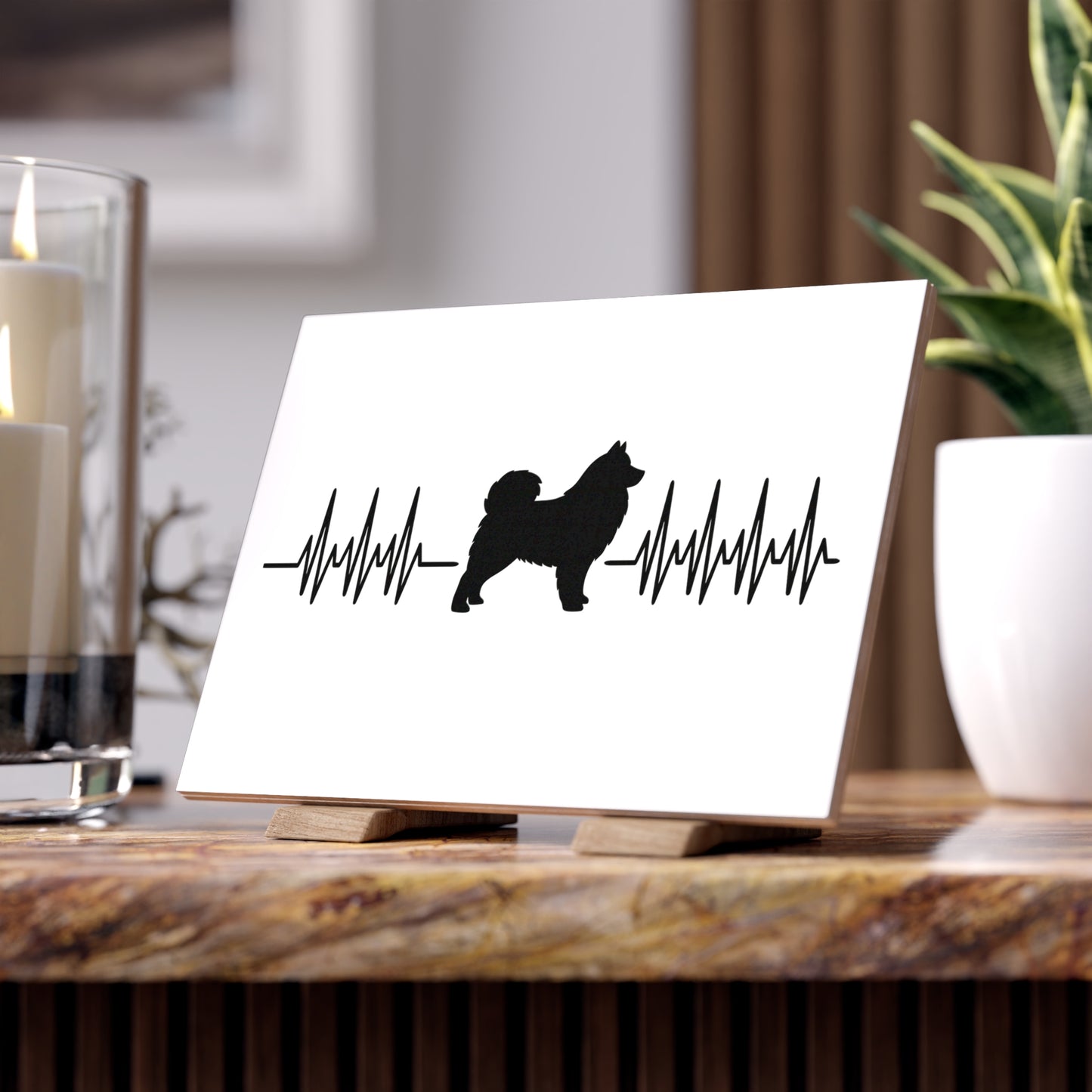 My Heart Beats For Samoyeds Ceramic Photo Tile