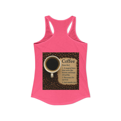 Coffee Definition Women's Racerback Tank