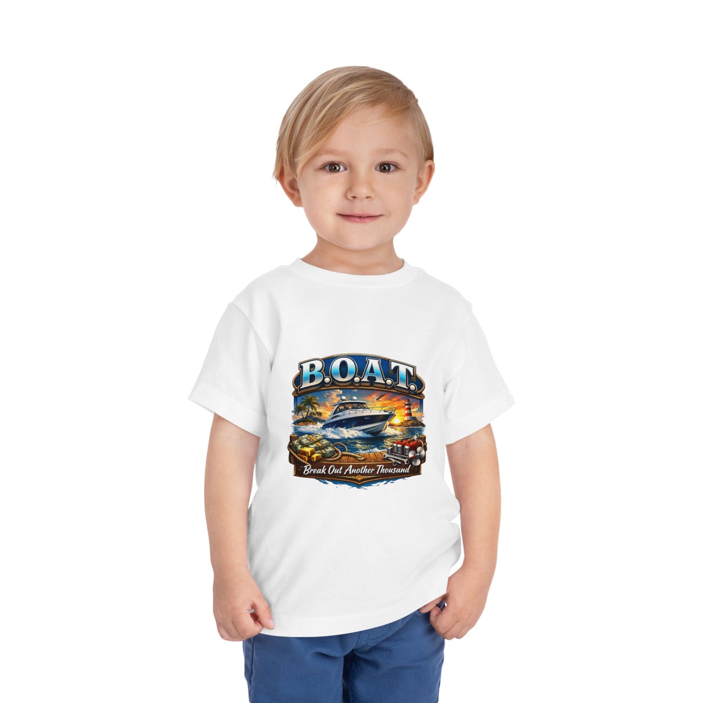 B.O.A.T. Toddler Unisex Short Sleeve Crewneck Tee