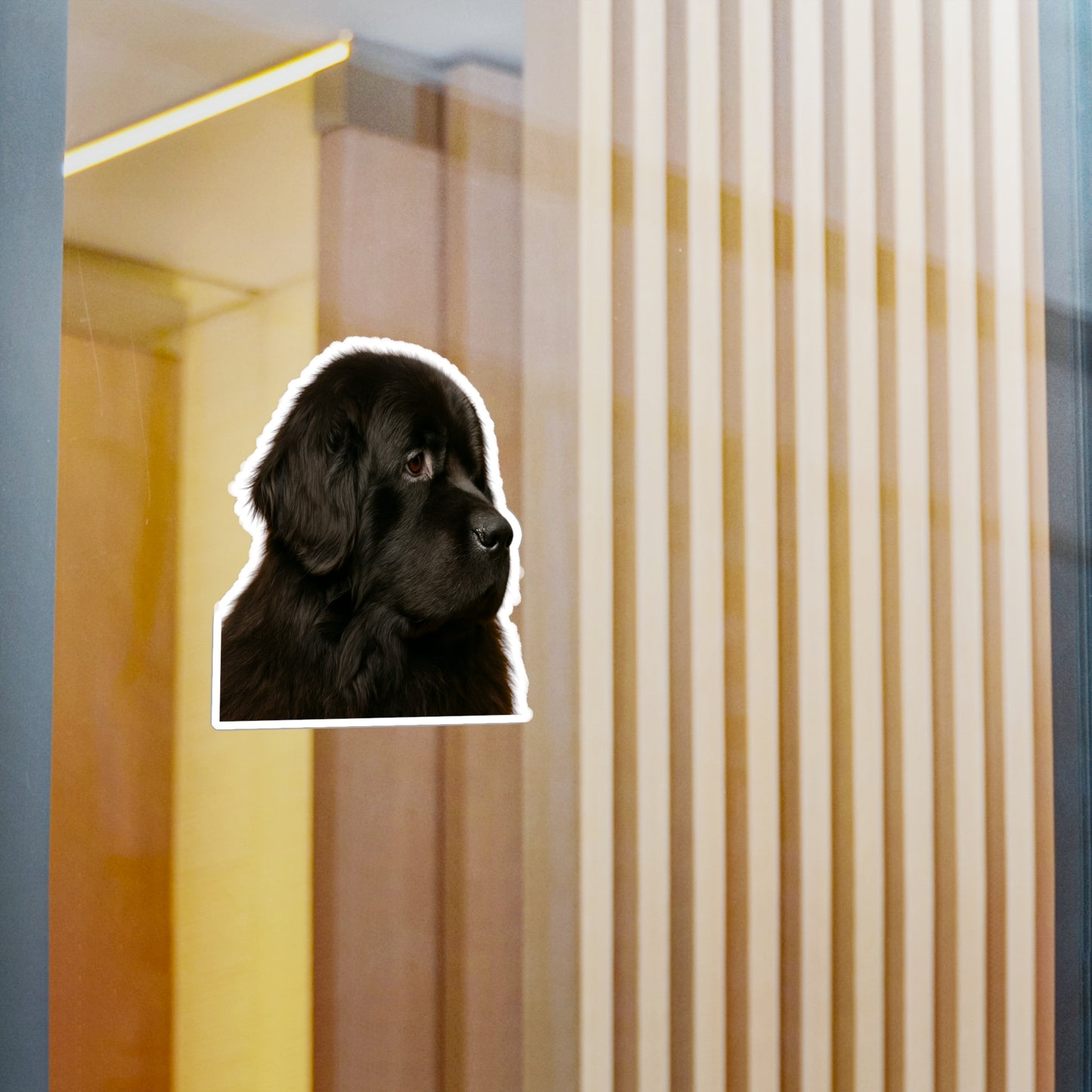 Newfie Head Vinyl Decal