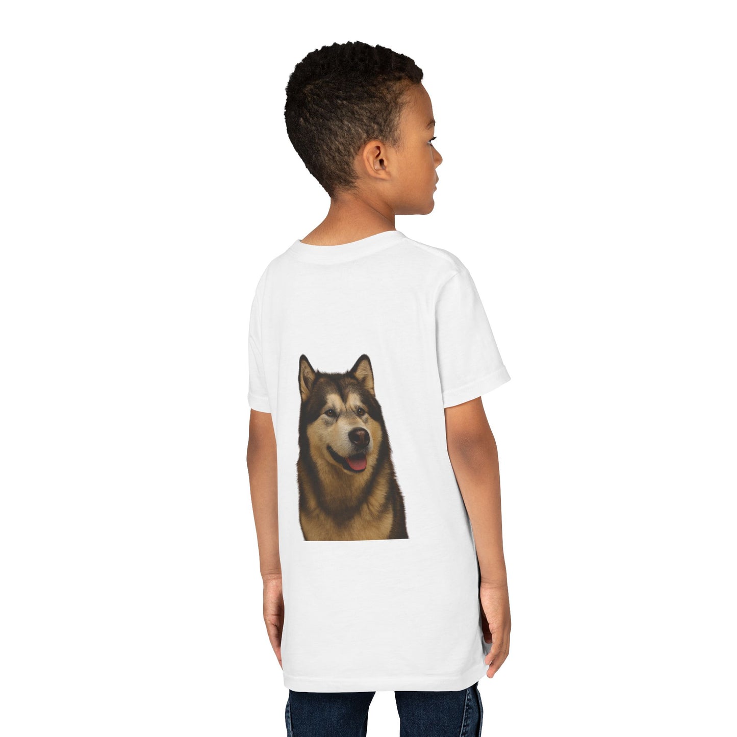 Malamute Head Youth Unisex Short Sleeve Crewneck Tee