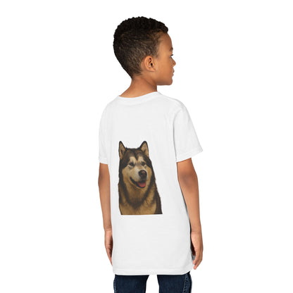 Malamute Head Youth Unisex Short Sleeve Crewneck Tee