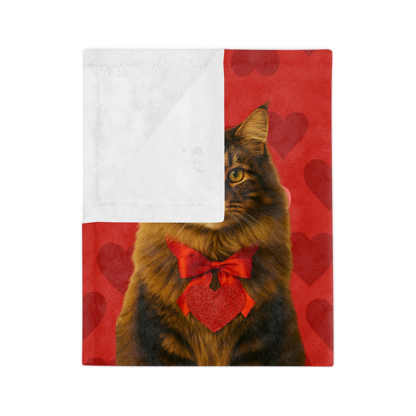 Cupid's Companion Cat Velveteen Microfiber Blanket