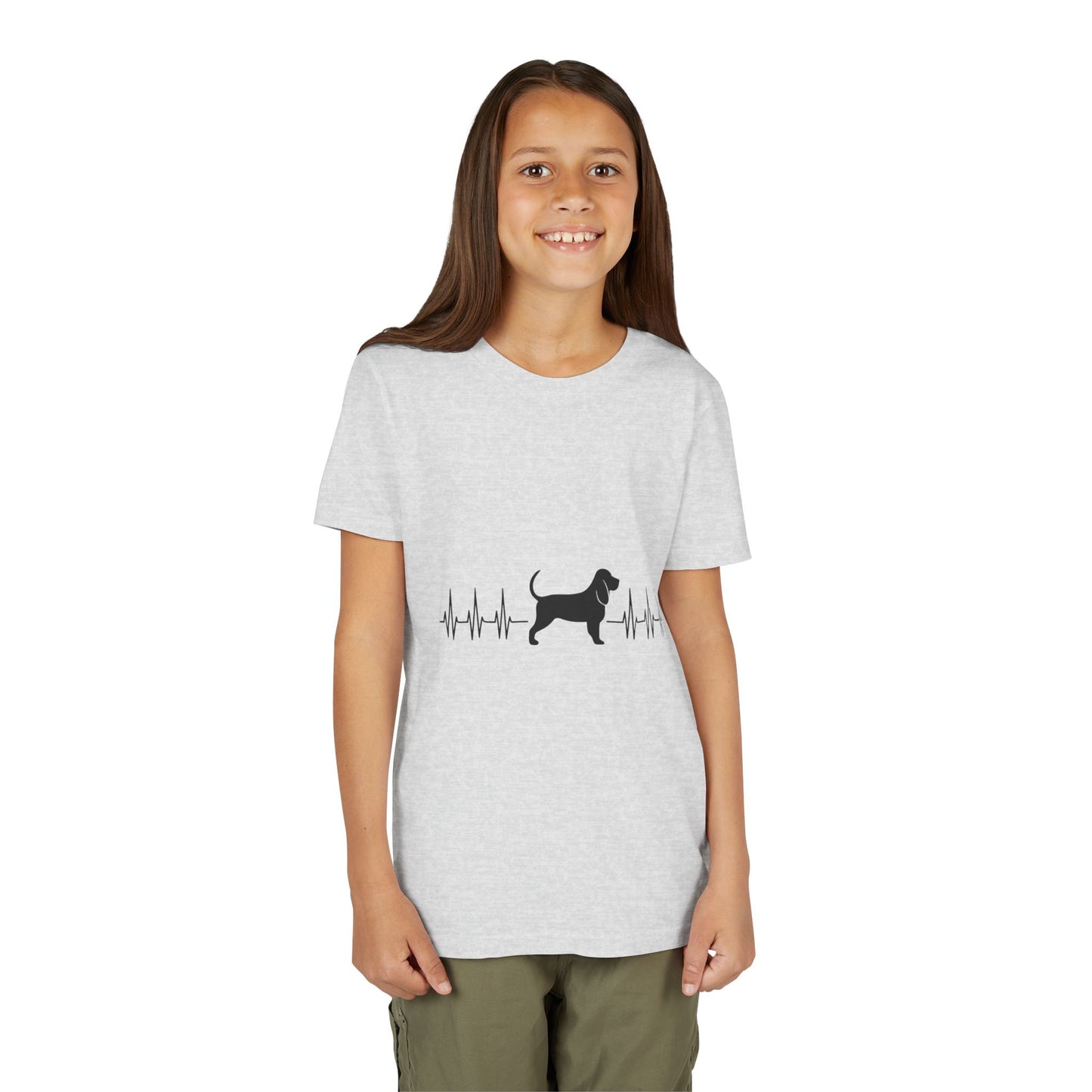 My Heart Beats For Bloodhounds Youth Unisex Short Sleeve Crewneck Tee