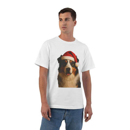 Santa Paws Aussie Men's Short-Sleeve Crewneck Tee