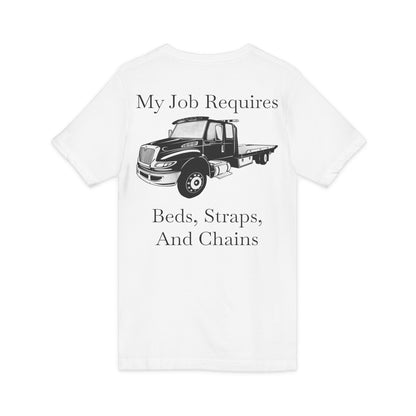 Beds, Straps, And Chains Unisex Short Sleeve V-Neck Tee