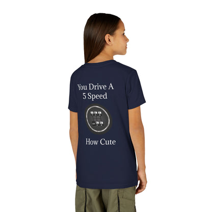 5 Speed How Cute Youth Unisex Short Sleeve Crewneck Tee