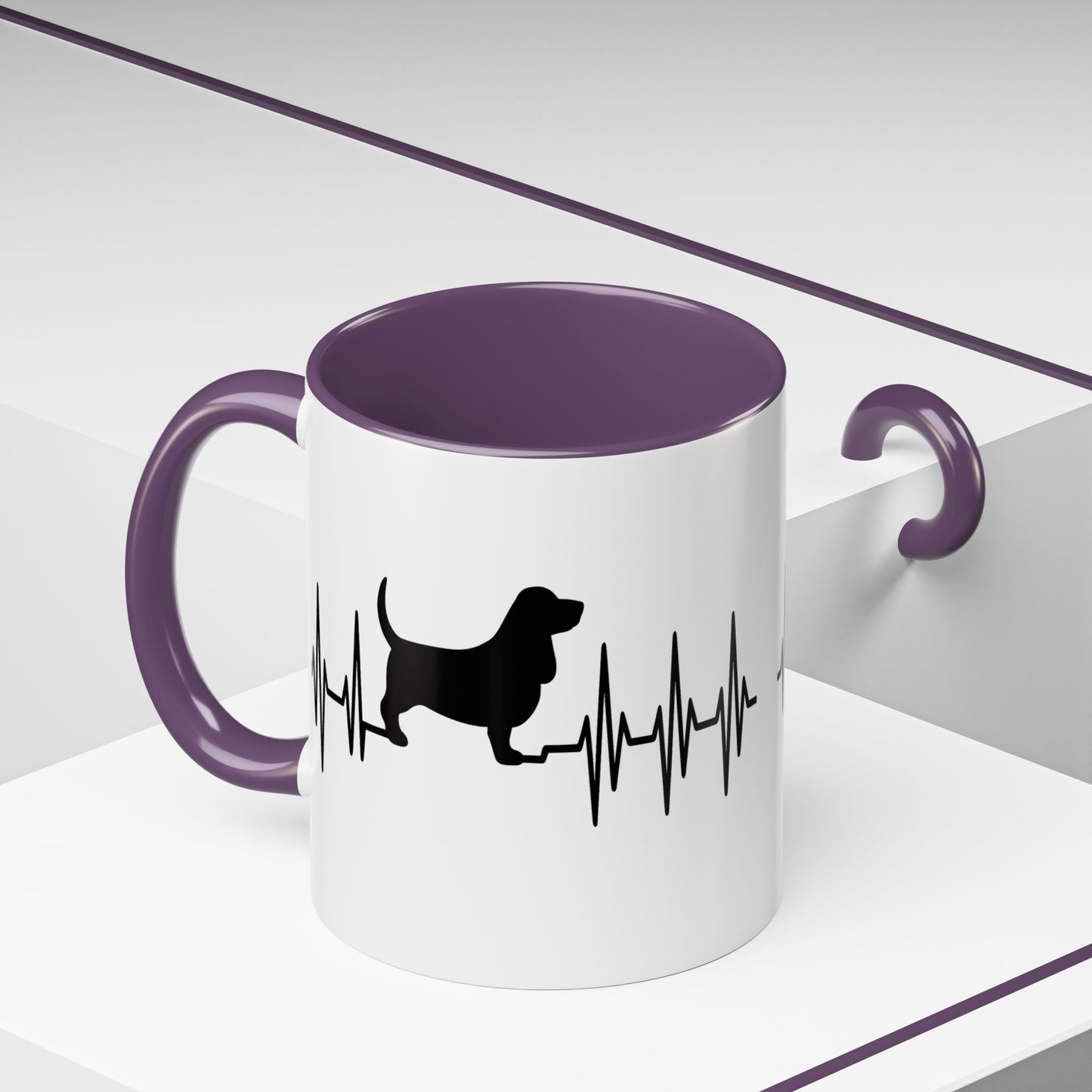 My Heart Beats For Bassets 2-Tone Coffee Mug